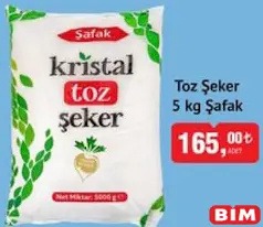 ŞAFAK TOZ ŞEKER 5 KG